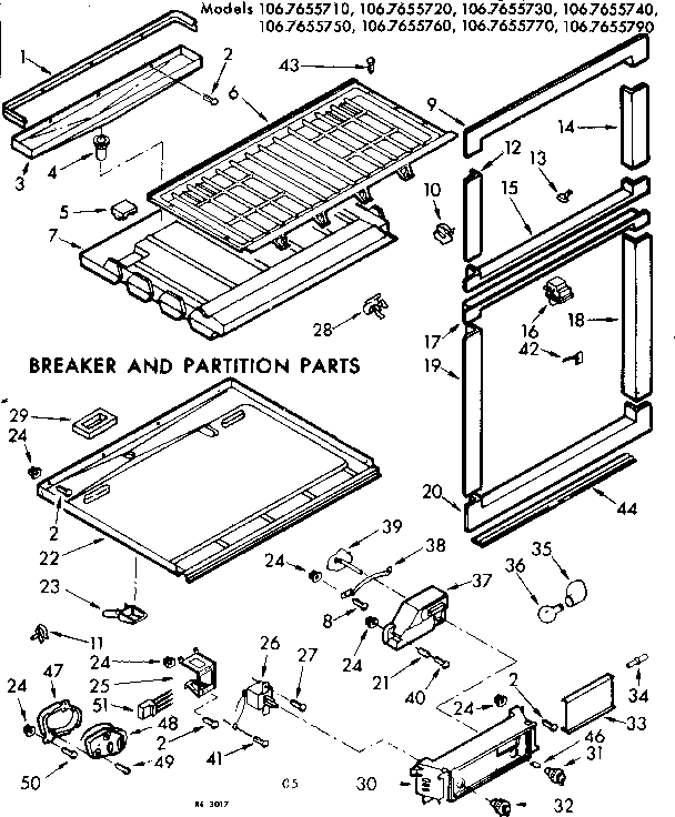 BREAKER AND PARTITION PARTS