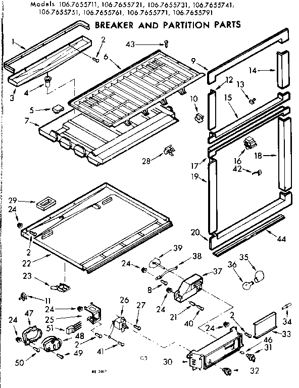 BREAKER AND PARTITION PARTS