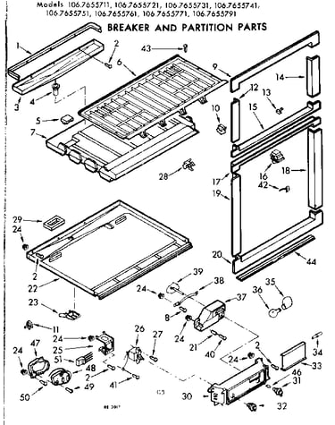 Breaker and partition parts
