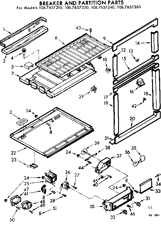 Breaker and partition parts