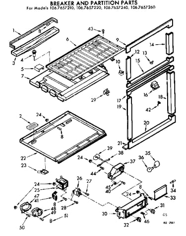 Breaker and partition parts