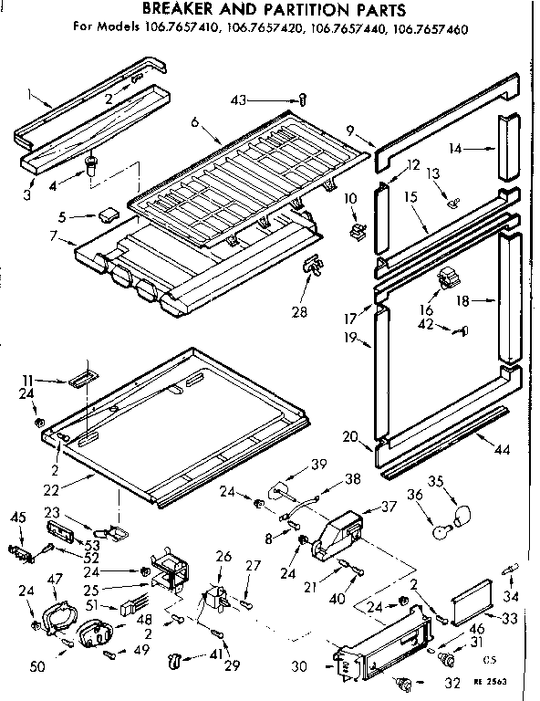 Breaker and partition parts