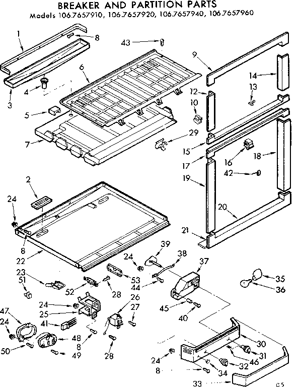 Breaker and partition parts