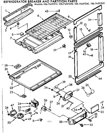Breaker and partition parts