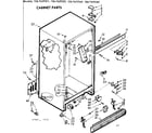 Kenmore 1067659321 cabinet parts diagram