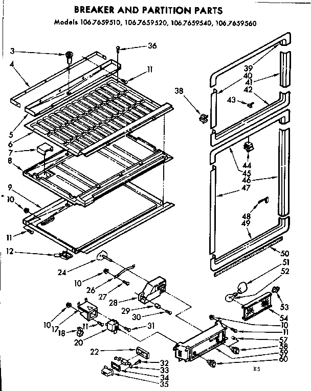 Breaker and partition parts