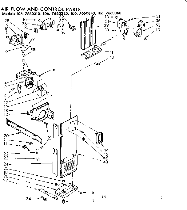 Air flow and control parts