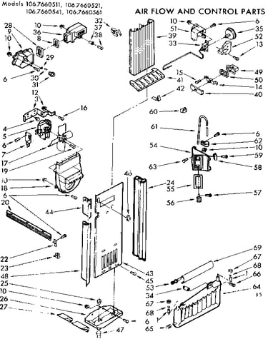 Air flow and control parts