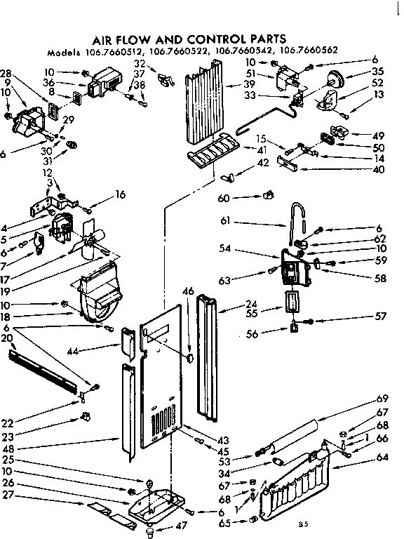 Air flow and control parts
