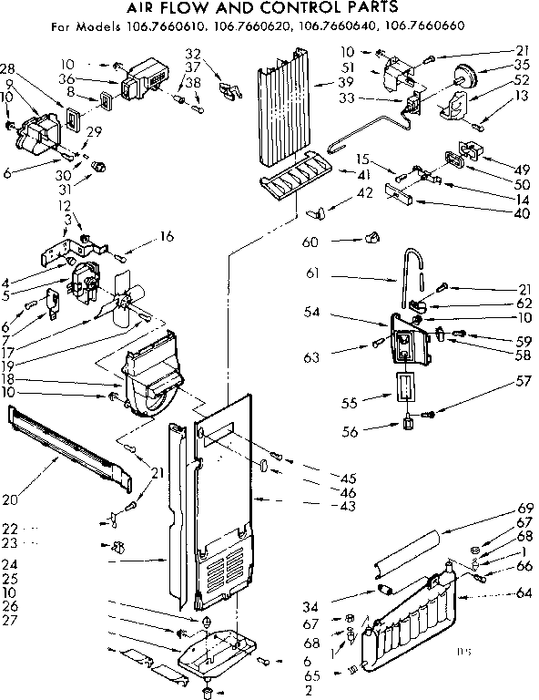 Air flow and control parts
