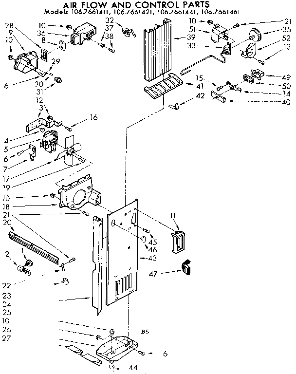 Air flow and control parts