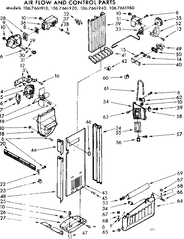 Air flow and control parts
