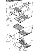 Refrigerator interior liner parts
