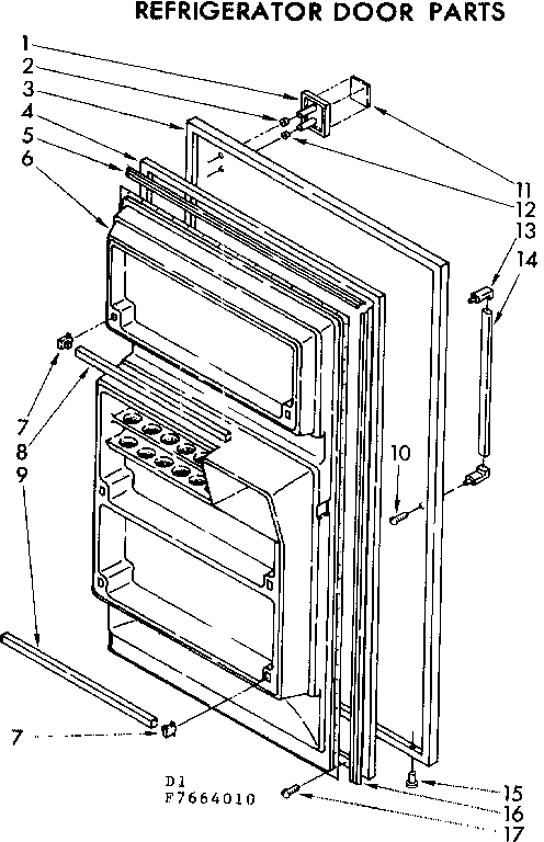 Refrigerator door parts