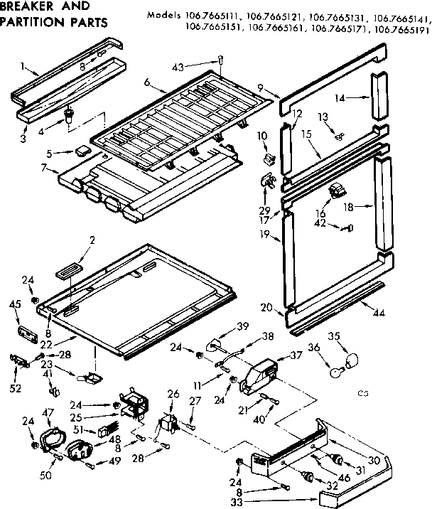 BREAKER AND PARTITION PARTS