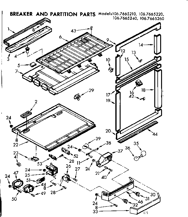 Breaker and partition parts