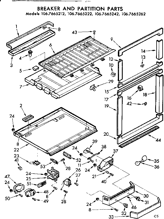 BREAKER AND PARTITION PARTS