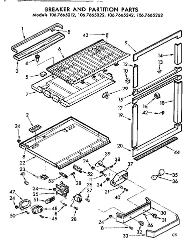 Breaker and partition parts