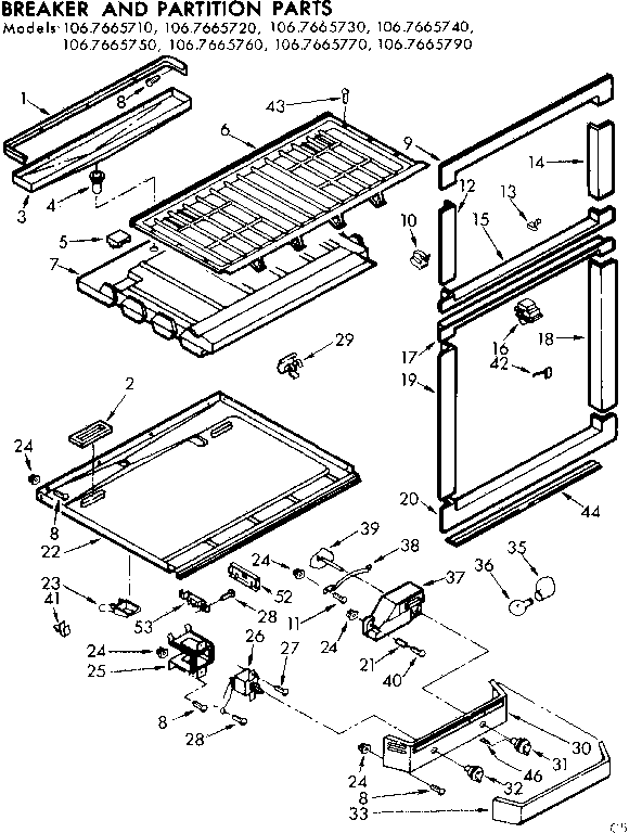 Breaker and partition parts