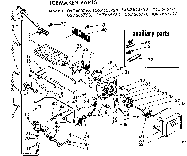 Icemaker parts & auxiliary parts