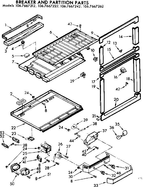Breaker and partition parts