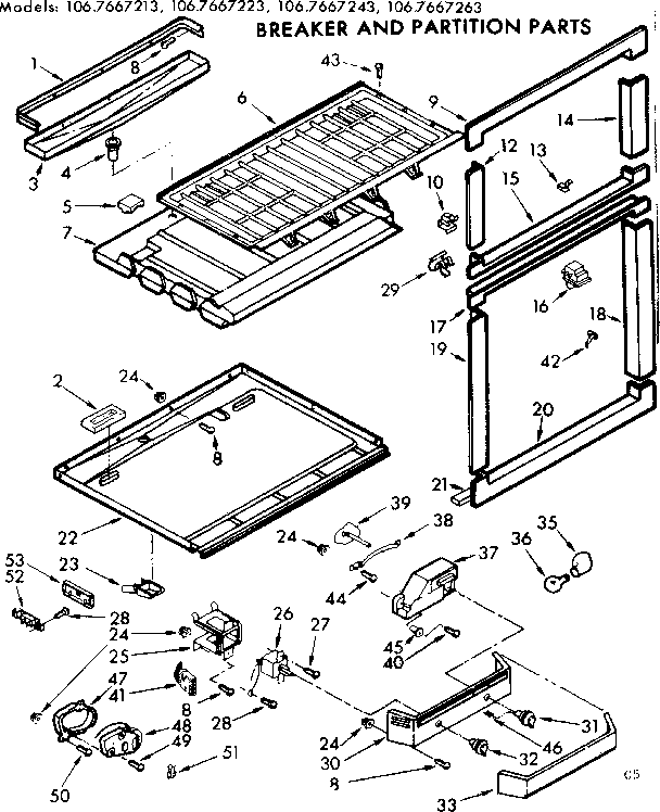 Breaker and partition parts