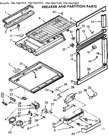 Breaker and partition parts