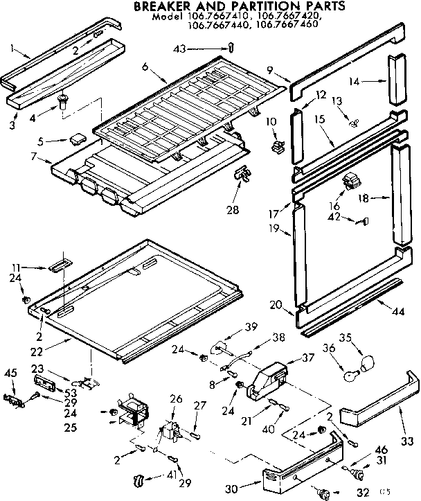 Breaker and partition parts