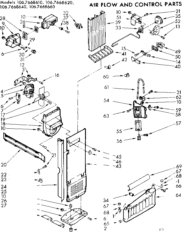 Air flow and control parts