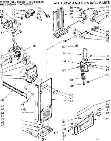 Air flow and control parts