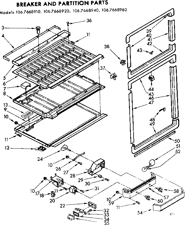Breaker and partition parts