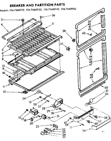 Breaker and partition parts