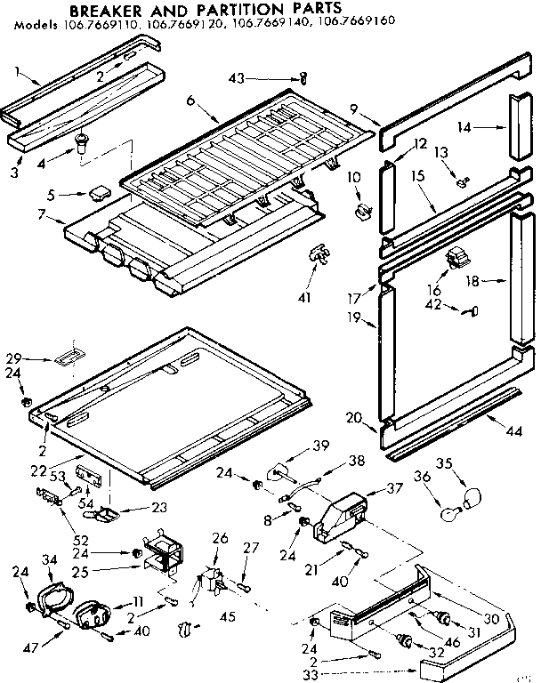 Breaker and partition parts