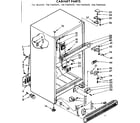 Kenmore 1067669640 cabinet parts diagram