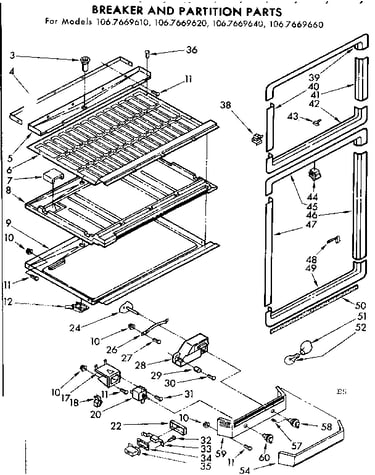 Breaker & partition parts