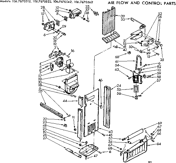 Air flow and control parts