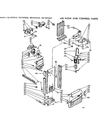 Air flow and control parts