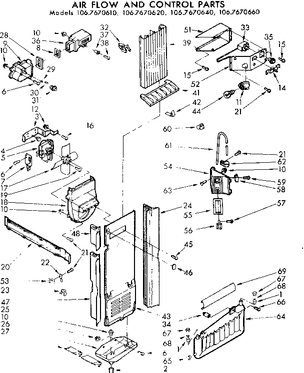 Air flow and control parts