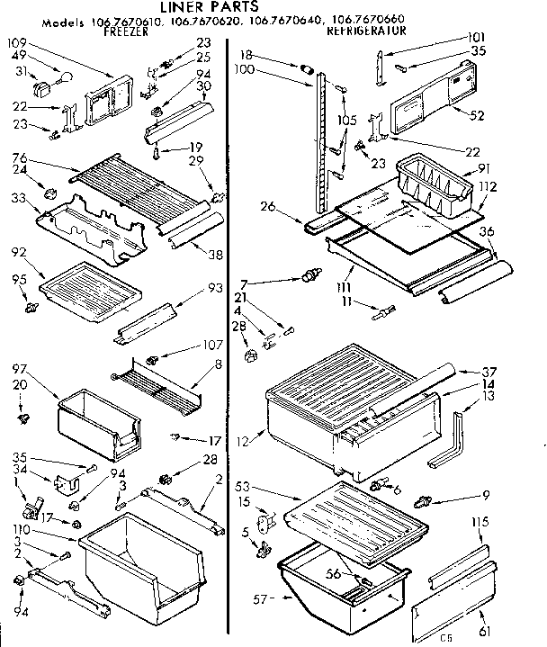 Liner parts
