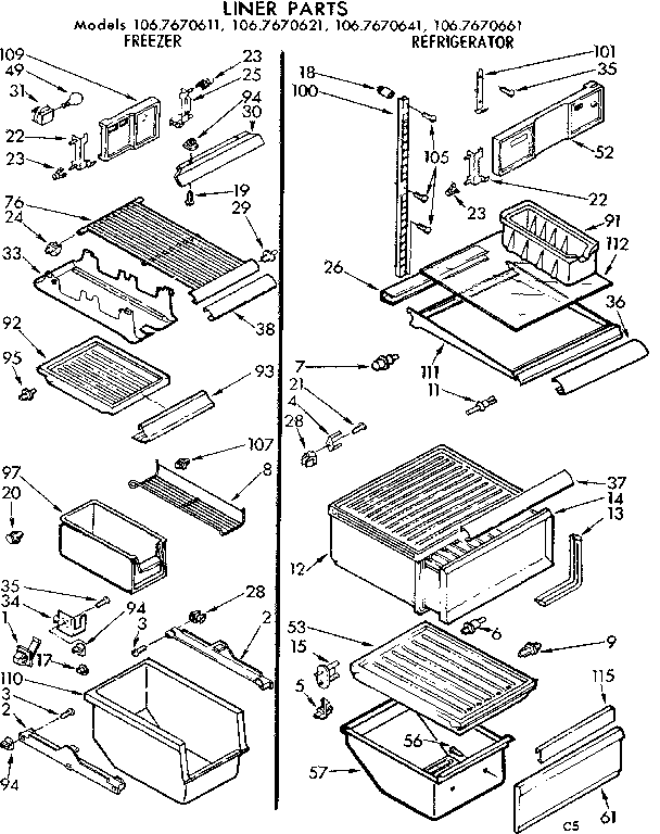 Liner parts