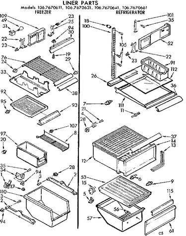 Liner parts