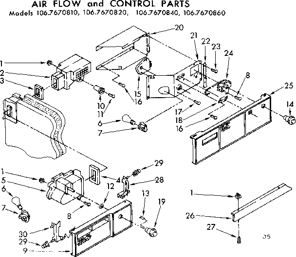 Air flow and control parts