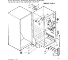 Kenmore 1067671270 cabinet parts diagram