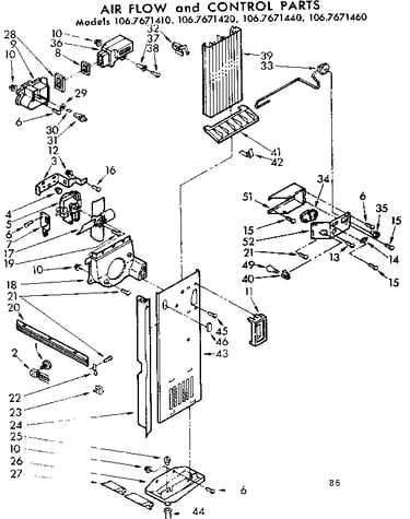 Air flow and control parts