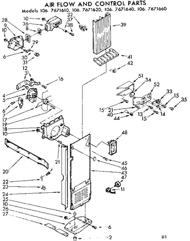 Air flow and control parts