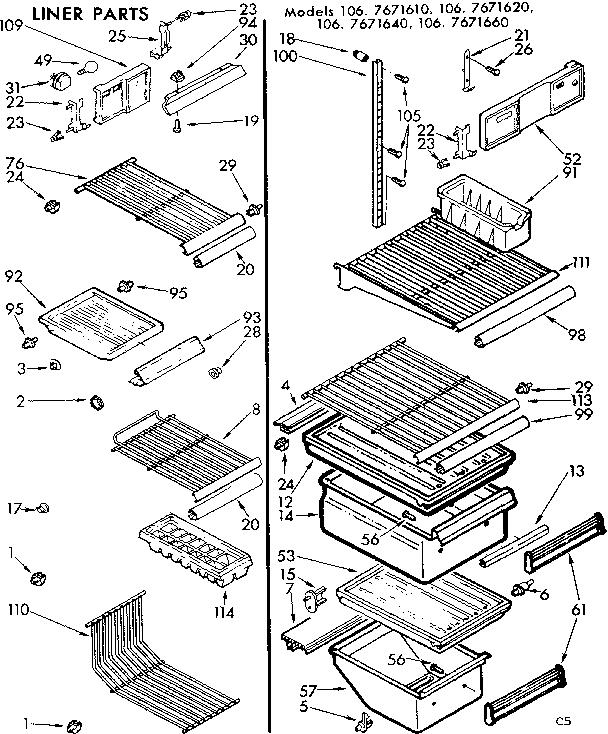 Liner parts