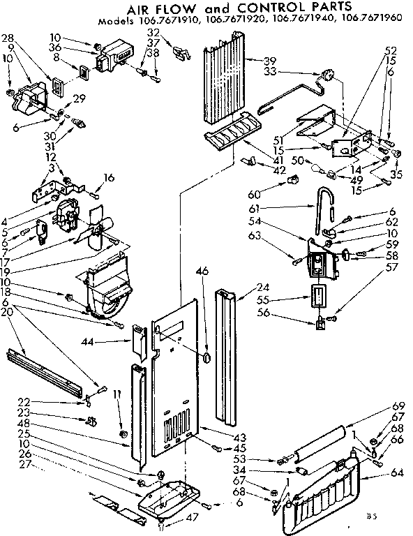 Air flow and control parts