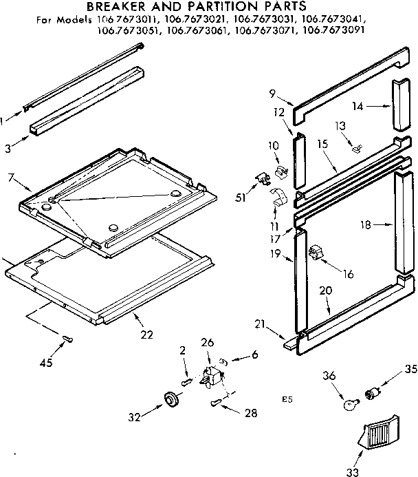 BREAKER AND PARTITION PARTS