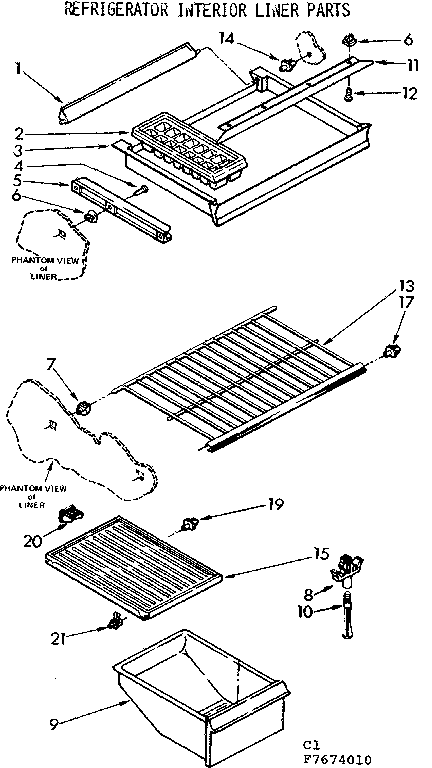 Interior liner parts
