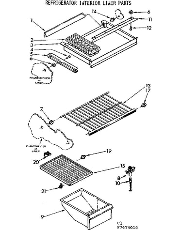 Interior liner parts